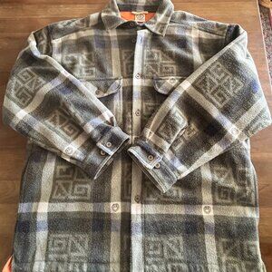 Life‎ is Good Shacket Button Up Jacket Heavy XL Mens Coat Multi Color Fleece